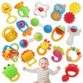 08-pcs Baby Rattles Toys New-born Hand Bells Baby Toys 0-12 Months Teething safe Development Infant Early Educational Baby Rattles. 