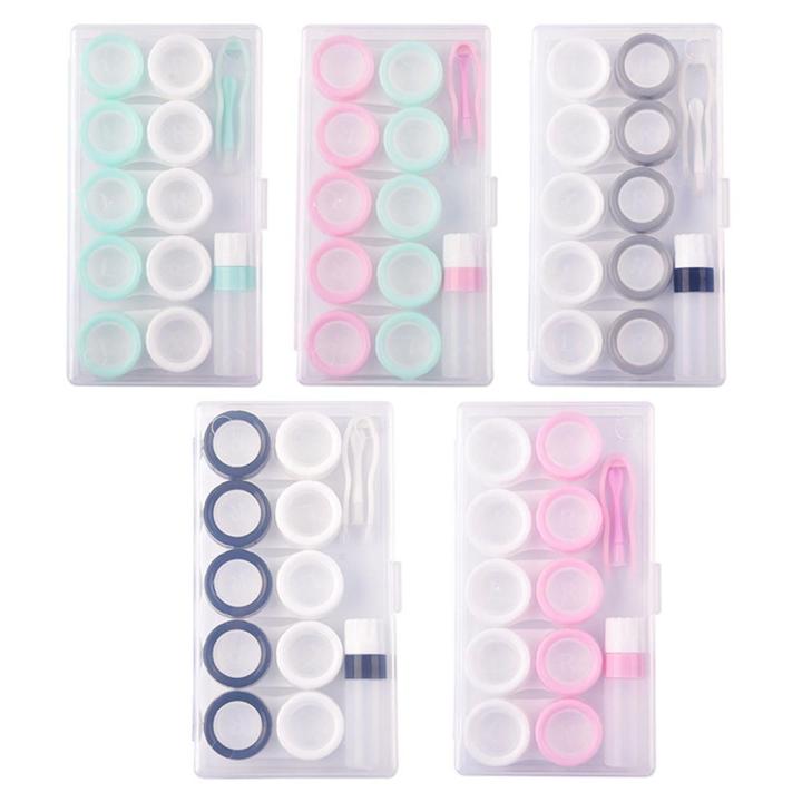 Bag Soak Lovely Storage Case Container Clear Small Portable Contact Lens Box