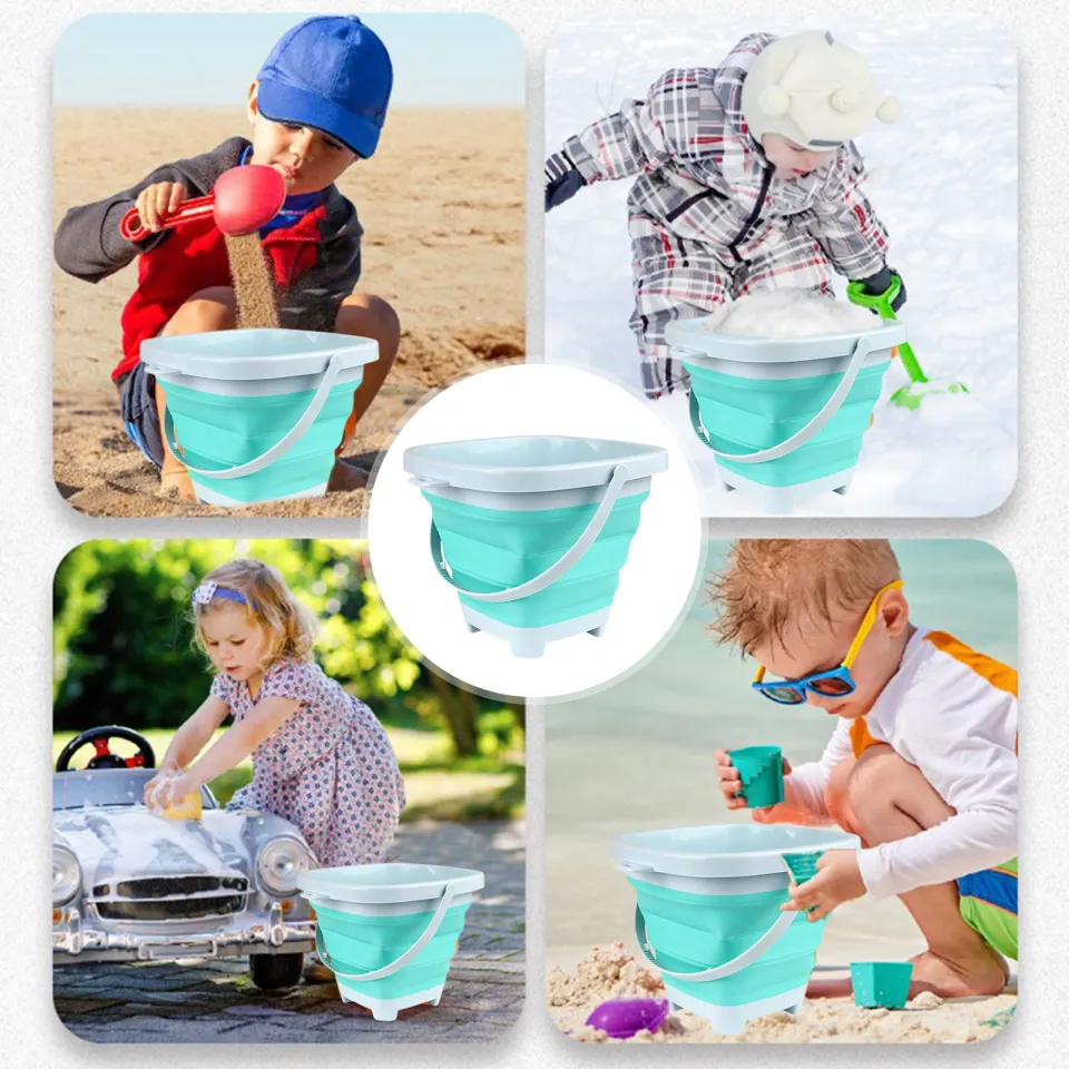 Beach Toys Syncfun Collapsible Beach Bucket Set, Pack With