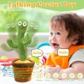 Rechargeable Talking Cactus | Dancing Cactus Toy for Kids- Educational Plush Toy for Kids, Rechargeable Dancing Cactus Toy with Voice Recording, Interactive Electronic Pet with 120 Songs for Toddlers, Perfect Birthday Gift for Children. 