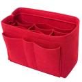 EverToner Cloth Insert Makeup Handbag Multi-functional Purse Organizer Felt Bag. 
