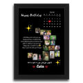 Moon Shape Customized Picture Photo Frame, Customized Frame with Calendar + Customized Message with upto 16 Pictures in Moon Shape, Customized Wall Mount Frame, Customized Photo Frame, Birthday Gift, Anniversary Gift, Wedding Gift, Gift for Friends. 