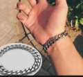 BUISNESS WATCH CLASSIC LUXURY ROUND DILE STEEL STRAPS WITH SILVER HAND/WRIST BRACELT CHAIN FOR BOYS MENS. 