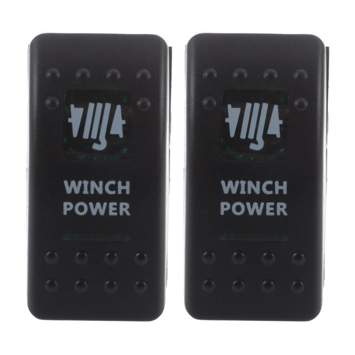 2X 12V Car Marine Boat RV Toggle Rocker Switch LED  Bar Work Fog Rear ON-OFF Winch