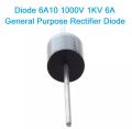 10 pcs 6A10 1000V 6A Axial Lead Silicon Rectifier Diode. DC fan diode. Dc room cooler diode. 