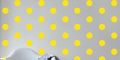 Pack of 100 Dot Circles Polka Dots Circle Wall Stickers For kids Bedroom Decor wall star white black red yellow. 