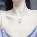Luminous Glowing In The Dark Moon Lotus Flower Shaped Pendant Necklace For Women Yoga Prayer Buddhism Jewelry Cuilei. 