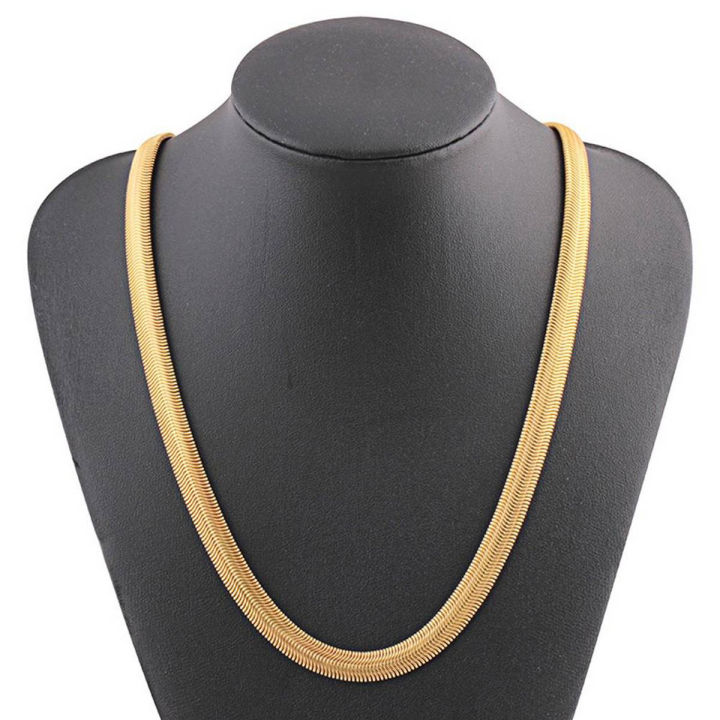 Fashion Punk Hip Pop Rock Kpop Rapper Unisex Copper Snake Chain Necklace Jewelry