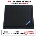 BOAIS Men’s PU Leather Classic Tri-fold Card Holder Wallet for Men. 