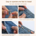 1Pair Chinese Knot Tightener Adjustable Waist Buckle For Jeans No Sewing Required Button Removable Pants Skirts Waist Button Maoxiu. 