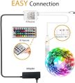 LED Color Changing Lights 16 Colors Multicolor LED Strip Lights Full Set (Strip Lights + Remote Controller + Power Adapter) Waterproof IP67 Tube Covered. 