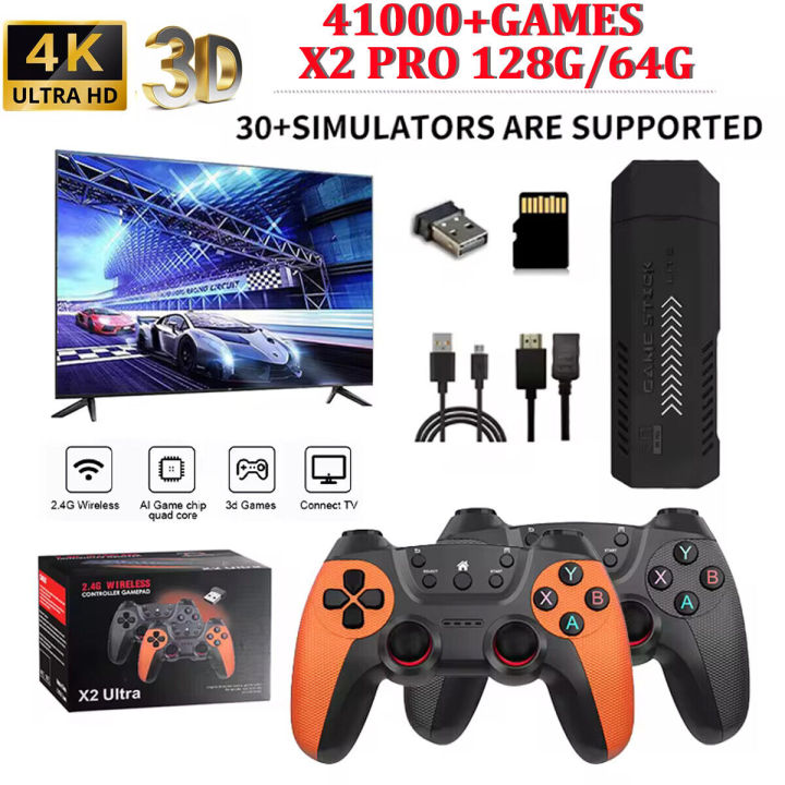 Game%20Stick%20X2%20Plus,%20X2%20pro%2064GB%2037,000%20Plus%20Games%204K%20Game%20Stick%203D%20HD%20Retro%20Video%20Game%20Console%202%20Wireless%20Controller%2030%20plus%20Emulator%20For%20PS1/N64/DC%20MORE%20-%20Image%204
