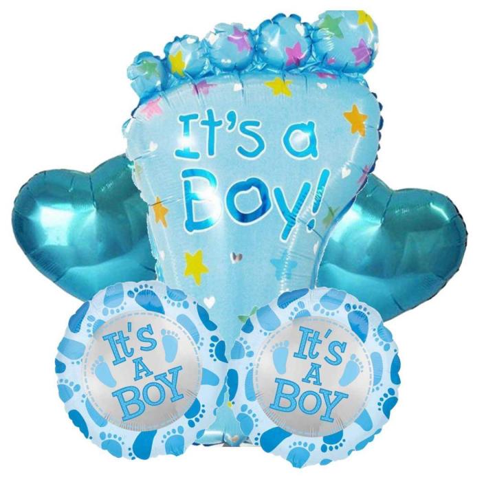 It’s a Girl and It’s a Boy 5Pcs Baby Balloons Set for Baby Girl or Baby Boy Best Foil Balloons for Baby Shower, 1st Baby Born, Welcome Baby, and other baby celebrations.