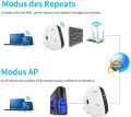 Wifi Booster/Extender, 300Mbps Wi-Fi Range Extender Coverage up to 600 sq.ft Support AP/'Booster Mode and WPS Function, WiFi Extender Device with Ethernet Port and UK Plug. 