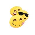 Pack Of 2 Happy or Sad Face Emoji Cushion - Yellow. 