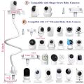 EYSAFT Baby Monitor Mount Universal Baby Kamera Holder, Flexible Baby Camera Mount Baby Monitor Shelf Baby Monitor Stand Compatible with Most Baby Monitors white. 