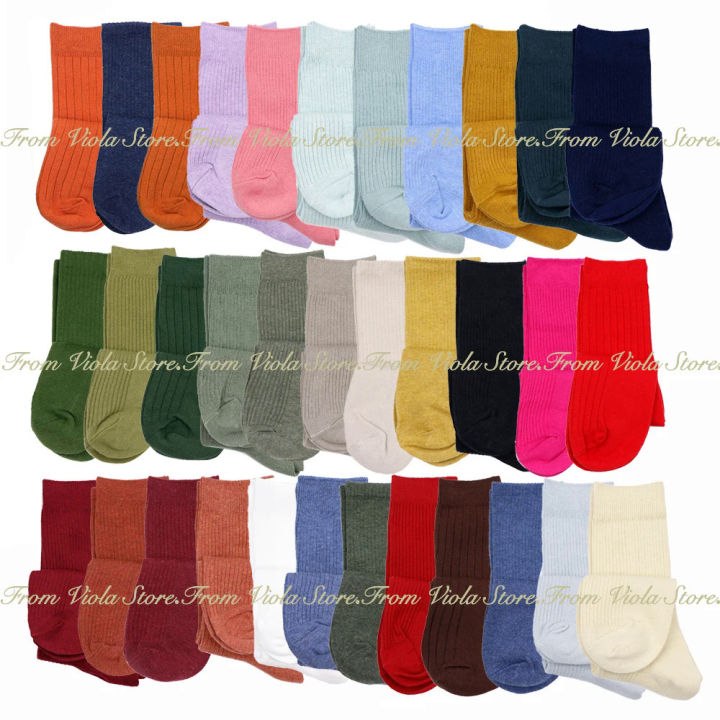 Multiple Colorful Solid Cotton Men Tube Socks Standard Wedding Party Casual Comfortable Worm Daily Matching Fashion Accessory