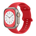 Applicable iwatch9 Apple S7 Watch Monochrome 8 Word Buckle Silicone Watch Strap Butterfly Buckle Sports ultra2 Watch band. 