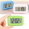 Table Clocks with Temperature Calendar Week Display Electronic LED Backlit Clock Mini Music Digital Alarm Clock DOL-2108. (Black Colour).. 