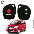 Suzuki Wagon R 2014–2026 New Model Car Key Cover | PVC Silicone Protective Key Case – Black | Durable & Scratch Protection. 