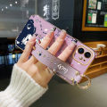 YIWESAN For vivo Y20s Case With Wristband New Design Phone Case For Girl Women Thin Pattern Fashion Astronaut Shockproof Plating Silicone Casing Full Cover SoftCase Protection Cases. 