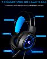Gaming Headphone Headset Original RGB Lighting Thunder V1000 Super High Beats Bass Dual 3.5mm Plug Interface with Microphone HD Music Video 3D Sound Fancy Stylish Smart Mobile Desktop Laptop PC. 