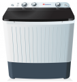 Dawlance 12 kg Twin Tub Washing Machine - Semi Automatic - DW 10500 Clear Lid-10 Years Warranty. 