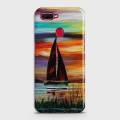 Oppo F9 Cover - SkinLee HQ Hard Case - Sailing Boat Sunset Oil Painting - SKINLEE-408-1-310-193. 