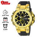 X-Gear 3897 Dual Time Fashion Sports Watch Stainless Steel Multifunctional Dial Water Resistant Watch for Men Rubber Straps Sports Watch. 