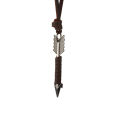 Original Cow Leather Arrow Pendant Necklace Leather Rope Necklace Jewelry for Men & Women. 