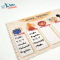 School Timetable A4 Size Laminate With Board Marker wall planner. 