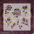 Petal Paradise Beautiful Rose Wall Art with Our Reusable Stencil Reusable Flower Painting Templates DIY Floral Spray Paint Stencil Drawing Craft Stencil for Wood Wall Tile Floor Canvas Furniture Rock Concrete. 