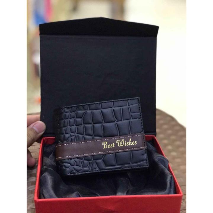 CUSTOMIZE NAME ON WALLET AND KEY CHAIN WITH BOX PACKING (PERFECT GIFT TO SEND YOUR FATHER , HUSBAND , FIANCE OR ANY ONE)
