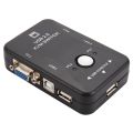BRADOO Usb Kvm Switch Switcher 2 Port Vga Svga Switch Box Usb 2.0 Mouse Keyboard 1920X1440 Switch Box. 