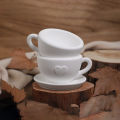 3D Tea Cup Love Silicone Mold With Tray DIY Gypsum Cement Coffee Cup Decoration Storage Plate Ornament Mold Home Handicraft. 