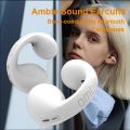 Timack® Newest air buds Bone Conduction Bluetooth Earphone Earring Wireless Earbuds Ear Clip Headphones Sound Earcuffs Sport Headset  Ear Hook With Mic For Ambie. 