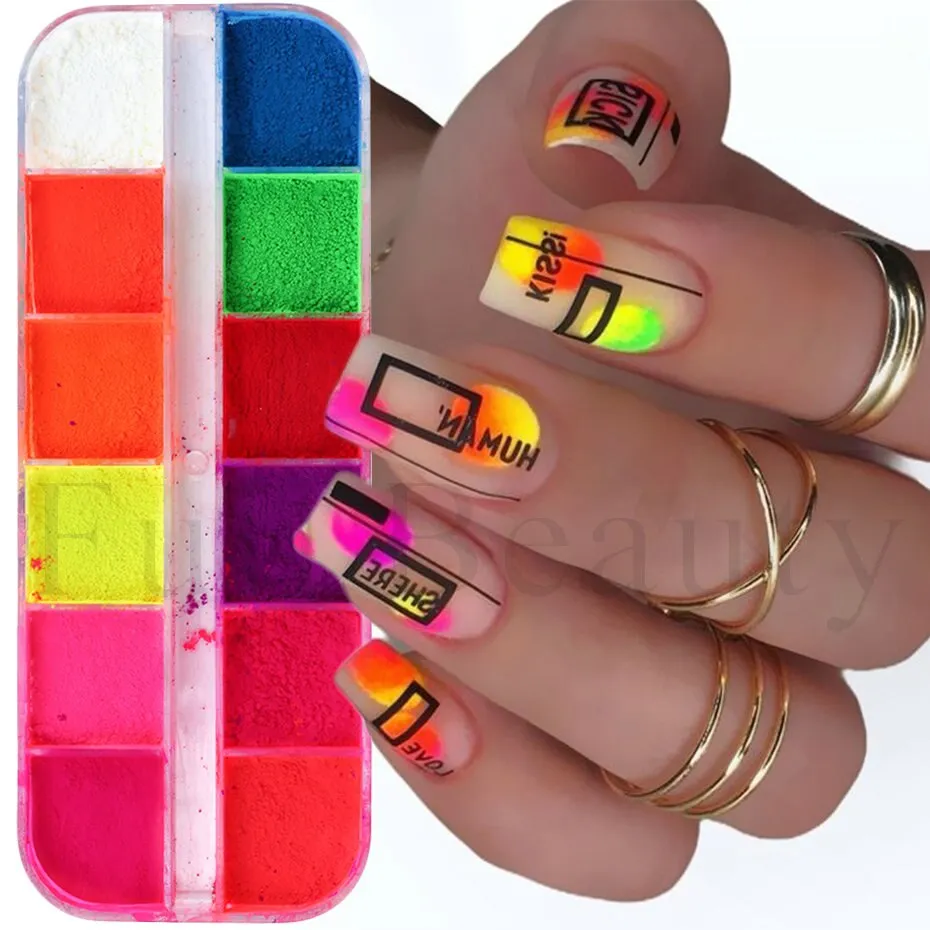 Fluorescent nail powder hotsell