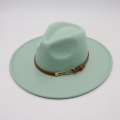 New Large Wide Brim Classic Fedora Hat Unisex Wool Felt Hat British Belt Jazz Men Hat Autumn Winter Women Trilby Dress Hat. 