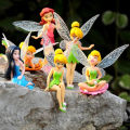 6pcs/set Anime Tinkerbell Fairy Tales Girls Tinker Bell PVC Action Figures Toys PCardiaCP. 
