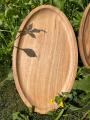 Wooden Tray made from Acacia wood, Seamless Tray Set and single pc in large, medium and small size Serving tray oval Shape. 