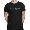 Linux Operating System Men's TShirt Use Arch Btw Individuality Polyester T Shirt Graphic Streetwear Hipster. 