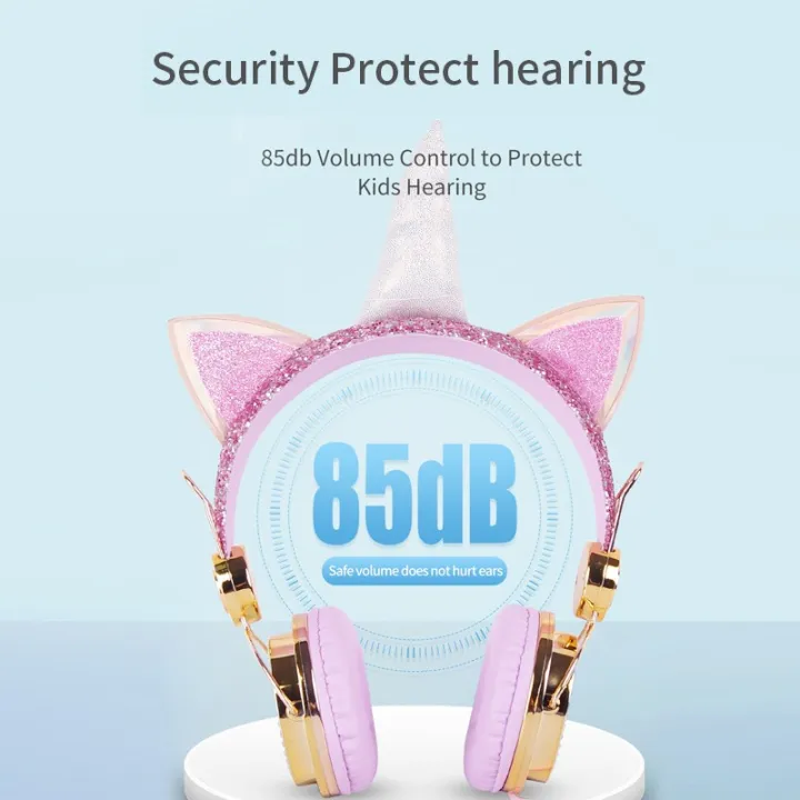 Cartoon%20Unicorn%20Wireless%20Headphone%20Girls%20Daughter%20Bluetooth%205.0%20Headset%20Wireless%20Girls%20Kids%20Cartoon%20Stereo%20Earbuds%20Microphone%20Learning%20earphone%20-%20Image%203