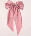 Big bow silk hair clip for woman Hair Ribbons for Stylish Girls. 