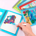 Magic Water Coloring Book for Kids Reusable Magic Water Quick Dry Book Water Coloring Book Doodle with Magic Pen Painting Board for Children Education Drawing Pad. 