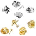 50/Pcs Brooch Pin Base Butterfly Clutch Tie Tacks Pin Back Replacement Catch Bar Locking Pins Back Base Finding Art and Crafts. 