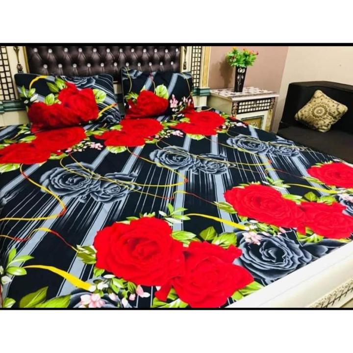 (1 x Bed Sheet King Size) & (2 x Pillow Covers)