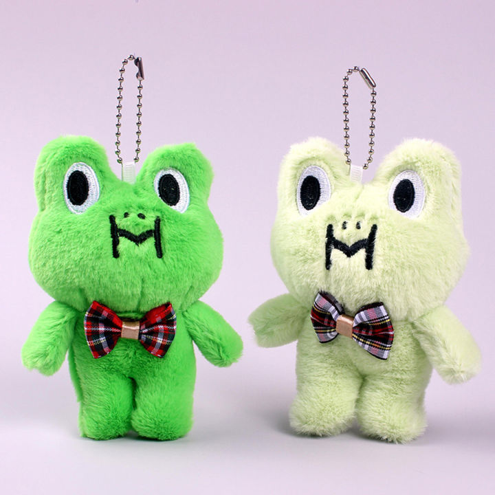 Plush Frog Keychain Cute Frog Plush Keychain Soft Toy for Kids Bag Decoration Fun Comfortable Touch Perfect Gift for Birthdays Southeast Asian Buyers' Favorite High-quality Plush Keychain