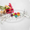 Candy dish by Sachi glass | 33 cm Candy shaped glass serving tray | Japanese glass dish for serving cookies, desserts, ice cream. 