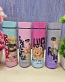 Cartoon Printed Smart Vacuum Flask - Stainless Steel Water Bottle with LCD Temperature Display. 