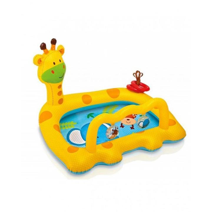 Smiley Giraffe Inflatable Baby Pool - Multicolor